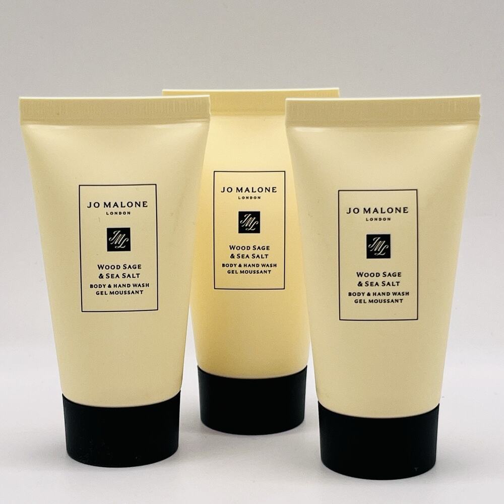 Jo Malone Wood Sage & Sea Salt Body & Hand Wash Gel Bundle of 3